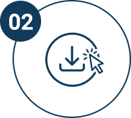 申込フォームを入力しダウンロードボタンをクリック