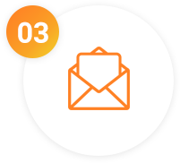 メールでサービス資料を確認